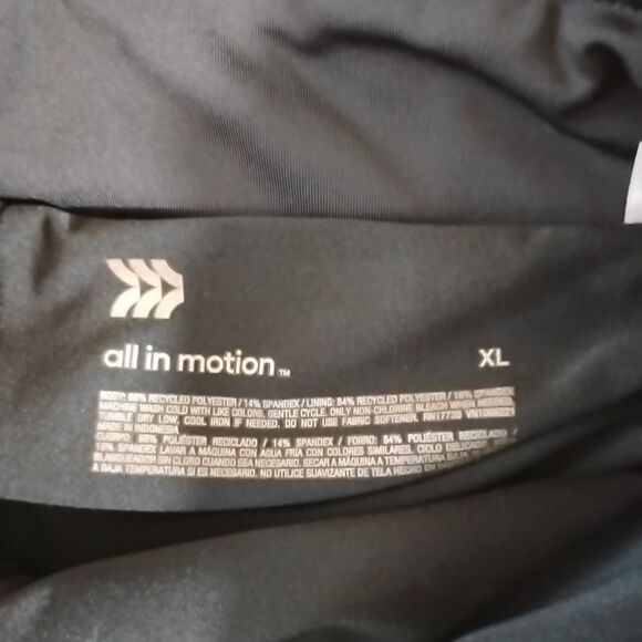 All In Motion Womens Skort Athletic Soft Mid-Rise Black Zip Pocket Stretch - Picture 5 of 5